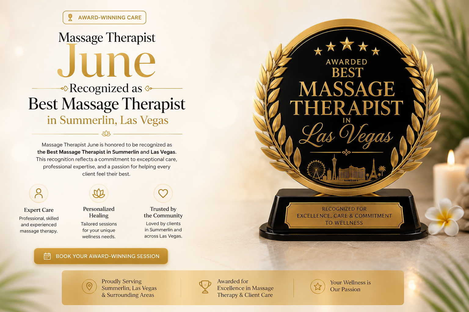Summerlin Massage known as June Spa and award-winning massage experience